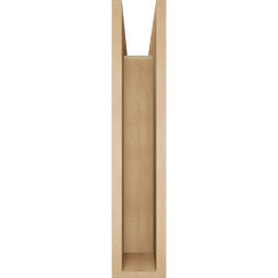 Ekena Millwork - BKTUR0554X24X28TRA05RCPR - Timberthane Faux Wood Traditional Style Bracket w/ Offset Brace, Block Ends, 5 1/2"W x 24"D x 28"H, Primed Tan