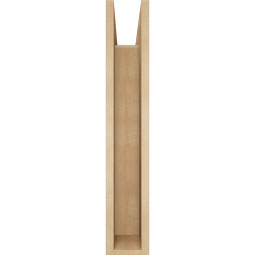 Ekena Millwork - BKTUR0554X24X32TRA05RCPR - Timberthane Faux Wood Traditional Style Bracket w/ Offset Brace, Block Ends, 5 1/2"W x 24"D x 32"H, Primed Tan