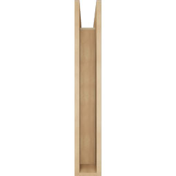 Ekena Millwork - BKTUR0554X24X36TRA05RCPR - Timberthane Faux Wood Traditional Style Bracket w/ Offset Brace, Block Ends, 5 1/2"W x 24"D x 36"H, Primed Tan