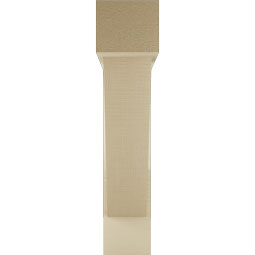 Ekena Millwork - BKTUR0554X26X26TRA05RCPR - Timberthane Faux Wood Traditional Style Bracket w/ Offset Brace, Block Ends, 5 1/2"W x 26"D x 26"H, Primed Tan