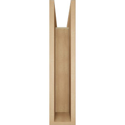 Ekena Millwork - BKTUR0554X26X26TRA05RCPR - Timberthane Faux Wood Traditional Style Bracket w/ Offset Brace, Block Ends, 5 1/2"W x 26"D x 26"H, Primed Tan