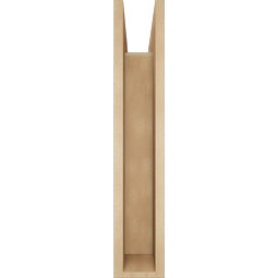Ekena Millwork - BKTUR0554X26X30TRA05RCPR - Timberthane Faux Wood Traditional Style Bracket w/ Offset Brace, Block Ends, 5 1/2"W x 26"D x 30"H, Primed Tan