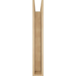 Ekena Millwork - BKTUR0554X26X38TRA05RCPR - Timberthane Faux Wood Traditional Style Bracket w/ Offset Brace, Block Ends, 5 1/2"W x 26"D x 38"H, Primed Tan