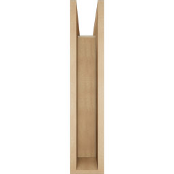 Ekena Millwork - BKTUR0554X28X28TRA05RCPR - Timberthane Faux Wood Traditional Style Bracket w/ Offset Brace, Block Ends, 5 1/2"W x 28"D x 28"H, Primed Tan