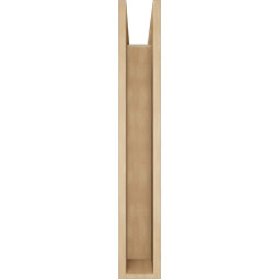 Ekena Millwork - BKTUR0554X28X36TRA05RCPR - Timberthane Faux Wood Traditional Style Bracket w/ Offset Brace, Block Ends, 5 1/2"W x 28"D x 36"H, Primed Tan