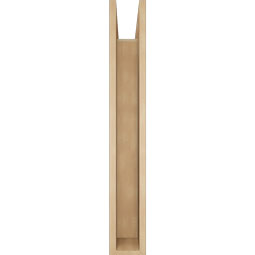 Ekena Millwork - BKTUR0554X30X38TRA05RCPR - Timberthane Faux Wood Traditional Style Bracket w/ Offset Brace, Block Ends, 5 1/2"W x 30"D x 38"H, Primed Tan