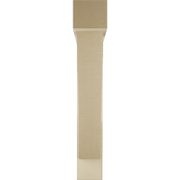 Ekena Millwork - BKTUR0554X34X34TRA05RCPR - Timberthane Faux Wood Traditional Style Bracket w/ Offset Brace, Block Ends, 5 1/2"W x 34"D x 34"H, Primed Tan