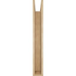 Ekena Millwork - BKTUR0554X34X40TRA05RCPR - Timberthane Faux Wood Traditional Style Bracket w/ Offset Brace, Block Ends, 5 1/2"W x 34"D x 40"H, Primed Tan