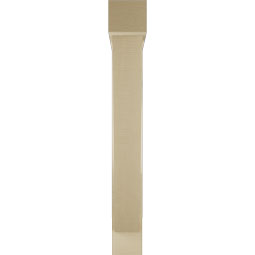 Ekena Millwork - BKTUR0554X34X42TRA05RCPR - Timberthane Faux Wood Traditional Style Bracket w/ Offset Brace, Block Ends, 5 1/2"W x 34"D x 42"H, Primed Tan