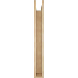 Ekena Millwork - BKTUR0554X38X44TRA05RCPR - Timberthane Faux Wood Traditional Style Bracket w/ Offset Brace, Block Ends, 5 1/2"W x 38"D x 44"H, Primed Tan