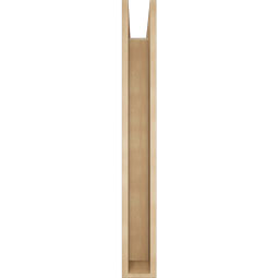 Ekena Millwork - BKTUR0554X40X44TRA05RCPR - Timberthane Faux Wood Traditional Style Bracket w/ Offset Brace, Block Ends, 5 1/2"W x 40"D x 44"H, Primed Tan