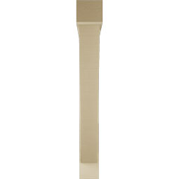 Ekena Millwork - BKTUR0554X44X44TRA05RCPR - Timberthane Faux Wood Traditional Style Bracket w/ Offset Brace, Block Ends, 5 1/2"W x 44"D x 44"H, Primed Tan