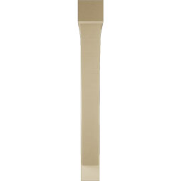 Ekena Millwork - BKTUR0554X46X46TRA05RCPR - Timberthane Faux Wood Traditional Style Bracket w/ Offset Brace, Block Ends, 5 1/2"W x 46"D x 46"H, Primed Tan