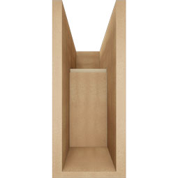 Ekena Millwork - BKTUR0756X18X18TRA05RCPR - Timberthane Faux Wood Traditional Style Bracket w/ Offset Brace, Block Ends, 7 1/2"W x 18"D x 18"H, Primed Tan