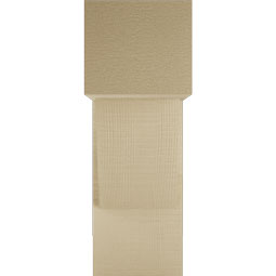 Ekena Millwork - BKTUR0756X18X22TRA05RCPR - Timberthane Faux Wood Traditional Style Bracket w/ Offset Brace, Block Ends, 7 1/2"W x 18"D x 22"H, Primed Tan
