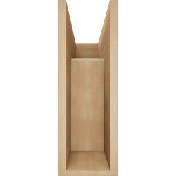 Ekena Millwork - BKTUR0756X18X22TRA05RCPR - Timberthane Faux Wood Traditional Style Bracket w/ Offset Brace, Block Ends, 7 1/2"W x 18"D x 22"H, Primed Tan