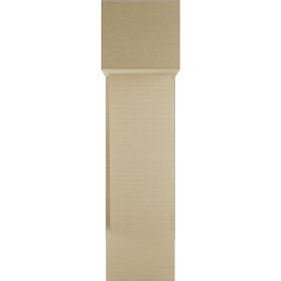 Ekena Millwork - BKTUR0756X18X30TRA05RCPR - Timberthane Faux Wood Traditional Style Bracket w/ Offset Brace, Block Ends, 7 1/2"W x 18"D x 30"H, Primed Tan