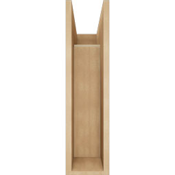 Ekena Millwork - BKTUR0756X18X30TRA05RCPR - Timberthane Faux Wood Traditional Style Bracket w/ Offset Brace, Block Ends, 7 1/2"W x 18"D x 30"H, Primed Tan