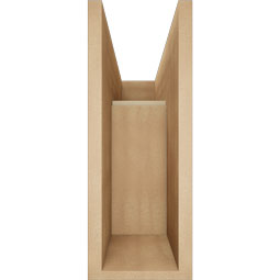 Ekena Millwork - BKTUR0756X20X20TRA05RCPR - Timberthane Faux Wood Traditional Style Bracket w/ Offset Brace, Block Ends, 7 1/2"W x 20"D x 20"H, Primed Tan
