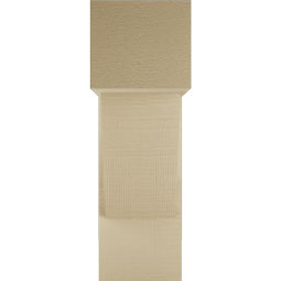 Ekena Millwork - BKTUR0756X20X24TRA05RCPR - Timberthane Faux Wood Traditional Style Bracket w/ Offset Brace, Block Ends, 7 1/2"W x 20"D x 24"H, Primed Tan
