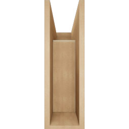 Ekena Millwork - BKTUR0756X20X24TRA05RCPR - Timberthane Faux Wood Traditional Style Bracket w/ Offset Brace, Block Ends, 7 1/2"W x 20"D x 24"H, Primed Tan