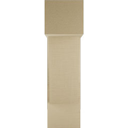 Ekena Millwork - BKTUR0756X20X28TRA05RCPR - Timberthane Faux Wood Traditional Style Bracket w/ Offset Brace, Block Ends, 7 1/2"W x 20"D x 28"H, Primed Tan