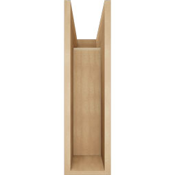 Ekena Millwork - BKTUR0756X20X28TRA05RCPR - Timberthane Faux Wood Traditional Style Bracket w/ Offset Brace, Block Ends, 7 1/2"W x 20"D x 28"H, Primed Tan