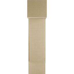 Ekena Millwork - BKTUR0756X20X32TRA05RCPR - Timberthane Faux Wood Traditional Style Bracket w/ Offset Brace, Block Ends, 7 1/2"W x 20"D x 32"H, Primed Tan