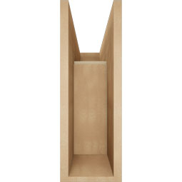 Ekena Millwork - BKTUR0756X22X22TRA05RCPR - Timberthane Faux Wood Traditional Style Bracket w/ Offset Brace, Block Ends, 7 1/2"W x 22"D x 22"H, Primed Tan