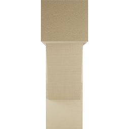 Ekena Millwork - BKTUR0756X24X24TRA05RCPR - Timberthane Faux Wood Traditional Style Bracket w/ Offset Brace, Block Ends, 7 1/2"W x 24"D x 24"H, Primed Tan