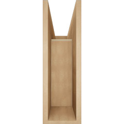 Ekena Millwork - BKTUR0756X24X24TRA05RCPR - Timberthane Faux Wood Traditional Style Bracket w/ Offset Brace, Block Ends, 7 1/2"W x 24"D x 24"H, Primed Tan