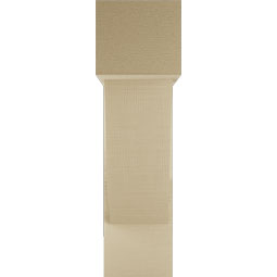 Ekena Millwork - BKTUR0756X24X28TRA05RCPR - Timberthane Faux Wood Traditional Style Bracket w/ Offset Brace, Block Ends, 7 1/2"W x 24"D x 28"H, Primed Tan