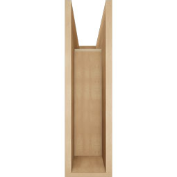 Ekena Millwork - BKTUR0756X24X28TRA05RCPR - Timberthane Faux Wood Traditional Style Bracket w/ Offset Brace, Block Ends, 7 1/2"W x 24"D x 28"H, Primed Tan