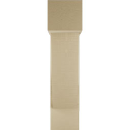 Ekena Millwork - BKTUR0756X24X32TRA05RCPR - Timberthane Faux Wood Traditional Style Bracket w/ Offset Brace, Block Ends, 7 1/2"W x 24"D x 32"H, Primed Tan