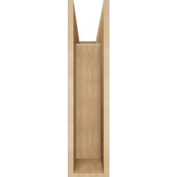 Ekena Millwork - BKTUR0756X24X32TRA05RCPR - Timberthane Faux Wood Traditional Style Bracket w/ Offset Brace, Block Ends, 7 1/2"W x 24"D x 32"H, Primed Tan