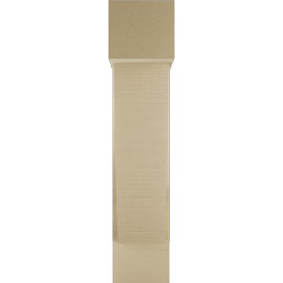 Ekena Millwork - BKTUR0756X24X36TRA05RCPR - Timberthane Faux Wood Traditional Style Bracket w/ Offset Brace, Block Ends, 7 1/2"W x 24"D x 36"H, Primed Tan