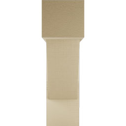Ekena Millwork - BKTUR0756X26X26TRA05RCPR - Timberthane Faux Wood Traditional Style Bracket w/ Offset Brace, Block Ends, 7 1/2"W x 26"D x 26"H, Primed Tan