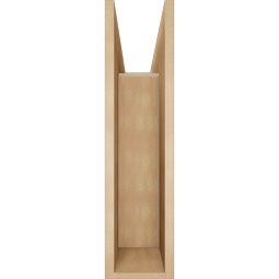 Ekena Millwork - BKTUR0756X26X30TRA05RCPR - Timberthane Faux Wood Traditional Style Bracket w/ Offset Brace, Block Ends, 7 1/2"W x 26"D x 30"H, Primed Tan