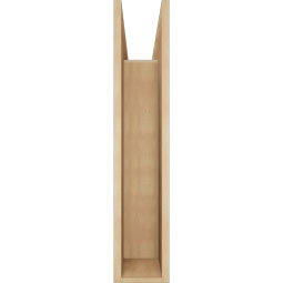 Ekena Millwork - BKTUR0756X26X38TRA05RCPR - Timberthane Faux Wood Traditional Style Bracket w/ Offset Brace, Block Ends, 7 1/2"W x 26"D x 38"H, Primed Tan