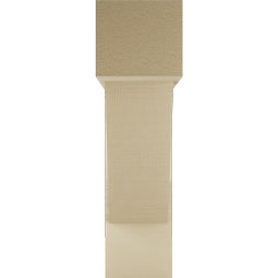 Ekena Millwork - BKTUR0756X28X28TRA05RCPR - Timberthane Faux Wood Traditional Style Bracket w/ Offset Brace, Block Ends, 7 1/2"W x 28"D x 28"H, Primed Tan