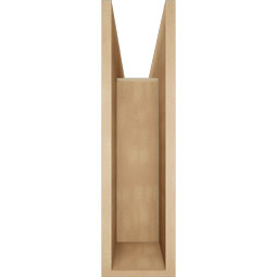 Ekena Millwork - BKTUR0756X28X28TRA05RCPR - Timberthane Faux Wood Traditional Style Bracket w/ Offset Brace, Block Ends, 7 1/2"W x 28"D x 28"H, Primed Tan