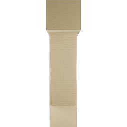 Ekena Millwork - BKTUR0756X28X32TRA05RCPR - Timberthane Faux Wood Traditional Style Bracket w/ Offset Brace, Block Ends, 7 1/2"W x 28"D x 32"H, Primed Tan