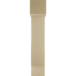 Ekena Millwork - BKTUR0756X28X40TRA05RCPR - Timberthane Faux Wood Traditional Style Bracket w/ Offset Brace, Block Ends, 7 1/2"W x 28"D x 40"H, Primed Tan
