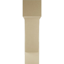 Ekena Millwork - BKTUR0756X30X30TRA05RCPR - Timberthane Faux Wood Traditional Style Bracket w/ Offset Brace, Block Ends, 7 1/2"W x 30"D x 30"H, Primed Tan