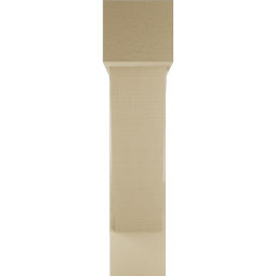 Ekena Millwork - BKTUR0756X30X34TRA05RCPR - Timberthane Faux Wood Traditional Style Bracket w/ Offset Brace, Block Ends, 7 1/2"W x 30"D x 34"H, Primed Tan