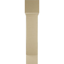 Ekena Millwork - BKTUR0756X30X38TRA05RCPR - Timberthane Faux Wood Traditional Style Bracket w/ Offset Brace, Block Ends, 7 1/2"W x 30"D x 38"H, Primed Tan