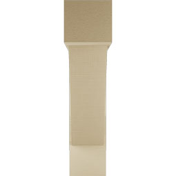 Ekena Millwork - BKTUR0756X32X32TRA05RCPR - Timberthane Faux Wood Traditional Style Bracket w/ Offset Brace, Block Ends, 7 1/2"W x 32"D x 32"H, Primed Tan