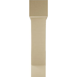 Ekena Millwork - BKTUR0756X32X36TRA05RCPR - Timberthane Faux Wood Traditional Style Bracket w/ Offset Brace, Block Ends, 7 1/2"W x 32"D x 36"H, Primed Tan