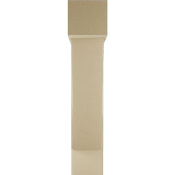 Ekena Millwork - BKTUR0756X32X38TRA05RCPR - Timberthane Faux Wood Traditional Style Bracket w/ Offset Brace, Block Ends, 7 1/2"W x 32"D x 38"H, Primed Tan