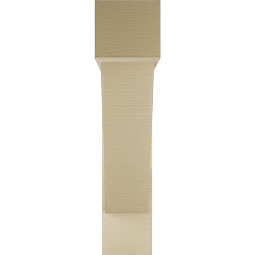 Ekena Millwork - BKTUR0756X34X34TRA05RCPR - Timberthane Faux Wood Traditional Style Bracket w/ Offset Brace, Block Ends, 7 1/2"W x 34"D x 34"H, Primed Tan
